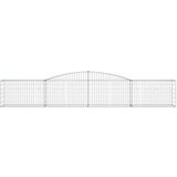  Obokana gabionska košara 4 kosi 400x50x60/80cm pocinkano železo | Shoptok.si