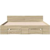  Okvir za krevet s ladicama boja hrasta 120x200 cm drveni | shoptok.hr