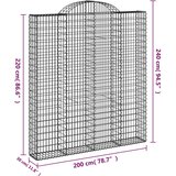  Lučne gabionske košare 6 kom 200x30x220/240cm pocinčano željezo | shoptok.hr