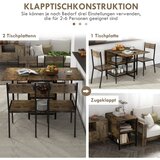 Sklopivi blagovaonski stol industrijski dizajn 140 cm x 80 cm x 75 cm smeđa + crna | shoptok.hr