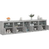  Komoda s LED svjetlima siva boja betona 283x37x67 cm | shoptok.hr