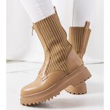 Gemre Brown ankle boots with sock-like upper Lewin | shoptok.hr