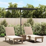  Vrtni suncobran s aluminijskim stupom 2 x 1,5 m crni | shoptok.hr