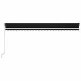 Tenda na ručno uvlačenje s LED svjetlima 600x350 cm antracit | shoptok.hr