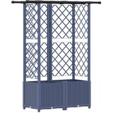 vidaXL Povišeni krevet s mrežom i krovom Siva 124 5 x 40 x 136 cm PP - Siva 124 5 x 40 x 138 cm s ravnim krovom (2 bočna mreža) | shoptok.hr