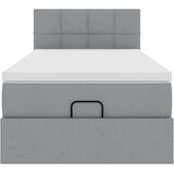  Otomanski krevet s madracem svijetlosivi 100x200 cm tkanine | shoptok.hr