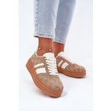Boto Low Platform Sneakers Khaki Ovivene | Shoptok.si