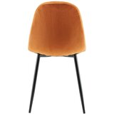 Bessagi Home stol lio, opečnato rjava, žamet | Shoptok.si