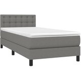  s oprugama i madracem tamnosivi 90 x 190 cm od tkanine | shoptok.hr