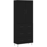 Maison Chic Visoka Komoda - Predalnik črna 69,5x34x180 cm inženirski les, (21717103) Cene
