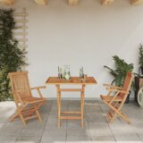 vidaXL 3-dijelni sklopivi vrtni bistro set od čvrstog bagremovog drveta | shoptok.hr