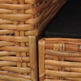  Fotelja od prirodnog ratana s jastucima smeđa | shoptok.hr