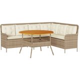  2-dijelni set vrtnih sofa od poliratana s jastucima bež | Shoptok.si