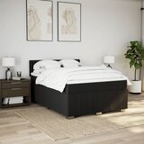  Krevet s oprugama i madracem crni 160x200 cm od tkanine | shoptok.hr
