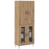  Highboard 2 pcs Umjetnički hrast Inženjersko drvo i staklo | shoptok.hr