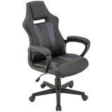 XORA GAMING STOL kovina, umetna masa, tekstil siva, črna | Shoptok.si