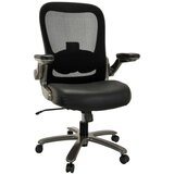 MID.YOU VRTLJIVI STOL tekstil, usnje črna | Shoptok.si