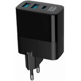 Gembird Brzi punjač TA-UC-PDQC30LCD-BK-02, 30W, 2x USB A, USB C, LCD, Crni Cene