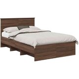  Okvir za krevet s uzglavljem Smeđi hrast 120 x 123 cm - Smeđi hrast 120 x 190 cm | shoptok.hr