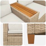  Rekreativna klupa s stolom Bež i krem bijela 126 x 65 x 112 cm | Eponuda.com