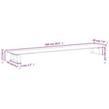  Stalak za monitor crni 100x20x8 cm kaljeno staklo i metal | shoptok.hr
