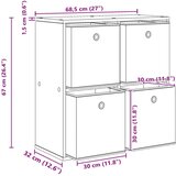  Strani šal s predalom Bela 68,5 x 32 x 67 cm, (5000233832) | Shoptok.si