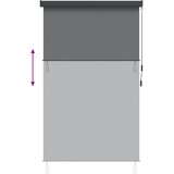 Rolo zavjesa Svjetlosiva 180 x 250 cm Tkanina i aluminij | shoptok.hr