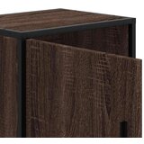 vidaXL Nočna omarica 2 kosa rjavi hrast 40x31x50 cm inž. les in kovina | Shoptok.si