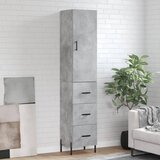 vidaXL Visoka omara betonsko siva 34,5x34x180 cm inženirski les | Shoptok.si