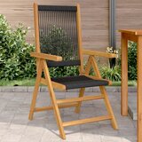 Maison Chic Vrtni stoli - Stol za vrt 2 kosa črn trden akacijev les in polipropilen JS1193, (21878469) | Shoptok.si