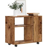 vidaXL Stranska miza Old Wood 70x35x55 cm Inženirski les Cene