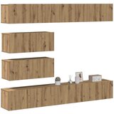  6-dijelni set TV ormarića montiran na zid Artisan Oak | shoptok.hr