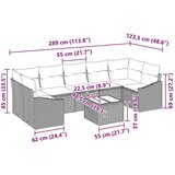  Set od 8 vrtnih sofa s jastučićima smeđi poli ratan | shoptok.hr
