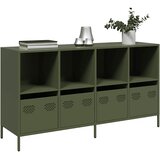  Komoda Maslinasto zelena 135x39x73,5 cm Hladno valjani čelik | shoptok.hr
