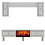 Hanah home tv polica dario bohem fireplace white | Eponuda.com