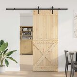 Klizna vrata NARVIK 100 x 210 cm (213,5 cm) Prirodna i crna | shoptok.hr