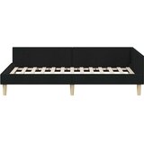 vidaXL Kotna postelja Drugo Črna 80 x 200 cm Tkanina in oblikovan les | Shoptok.si