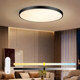  Immax NEO 07314L-LED stropno svetlo SEMPLICI s prigu&amp;scaron;iva 128W/230V preč.100cm Wi-FiTuya crna + daljinski upravljač Slike
