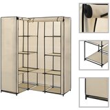vidaXL Kotna garderobna omara 130x87x169 cm krem, (20621100) | Shoptok.si
