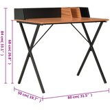  Radni stol crno-smeđi 80 x 50 x 84 cm | shoptok.hr