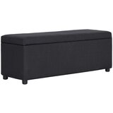 The Living Store Klop s prostorom za shranjevanje 116 cm črn poliester - Klop, (21493889) | Shoptok.si
