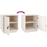  Nočna omarica 2 kosa bela 40x34x45 cm trdna borovina, (20732790) | Shoptok.si