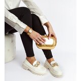 Gemre Beige Patent Leather Loafers GOE | Shoptok.si