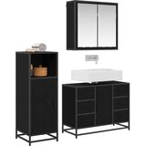  Set namještaja za kupaonicu 3 kom. Crni hrast 80 x 33 x 60 cm | shoptok.hr