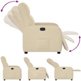  Naslanjač iz krem blaga, (21824885) | Shoptok.si