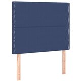 vidaXL Box spring postelja z vzmetnico moder 90x200 cm blago | Shoptok.si