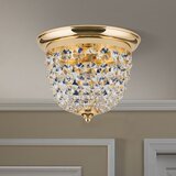 Orion dlu 1840/26 - kristalno plafonsko svetlo plafond, 1xE27/40W/230V, prečnik 26 cm, zlatno | Eponuda.com