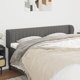  Uzglavlje s ušima tamnosivo 203x23x78/88 cm od tkanine | shoptok.hr
