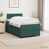  Boxspring krevet s madracem Tamnozelena 120 x 190 cm Baršun | shoptok.hr