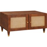 vidaXL Klubske mizice Rjava 80 x 50 x 40 cm Bambus in trdna mango les | Shoptok.si